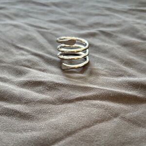 Sterling Silver Spiral Stackable Ring - Silver